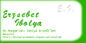 erzsebet ibolya business card